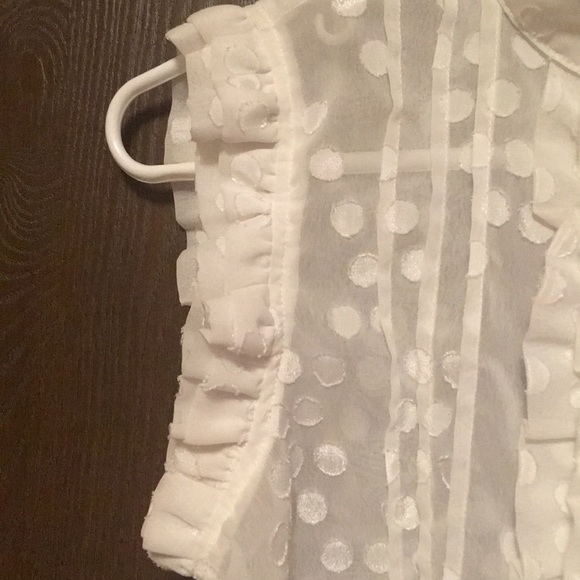 Sheer Button up polkadot Tank top blouse - Picture 3 of 8